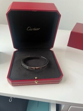 Authentic Cartier love bracelet cuff white gold